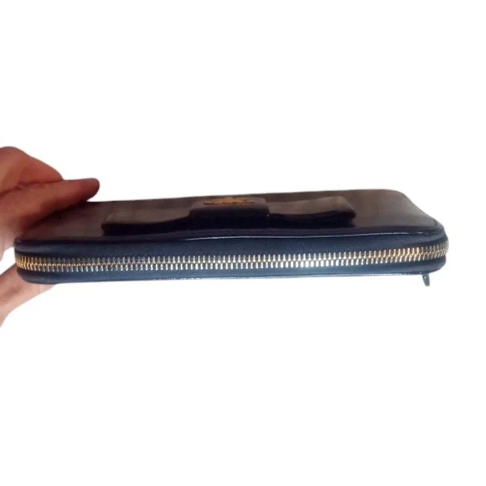 Prada | Saffiano | Royal Blue | Ribbon zip around wallet - Picture 6 of 9